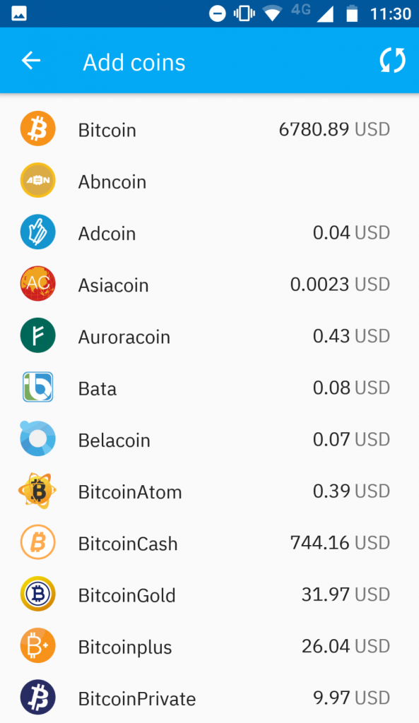 Coinomi Add Coins