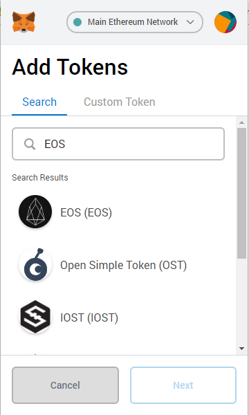 MetaMask Add Tokens 1