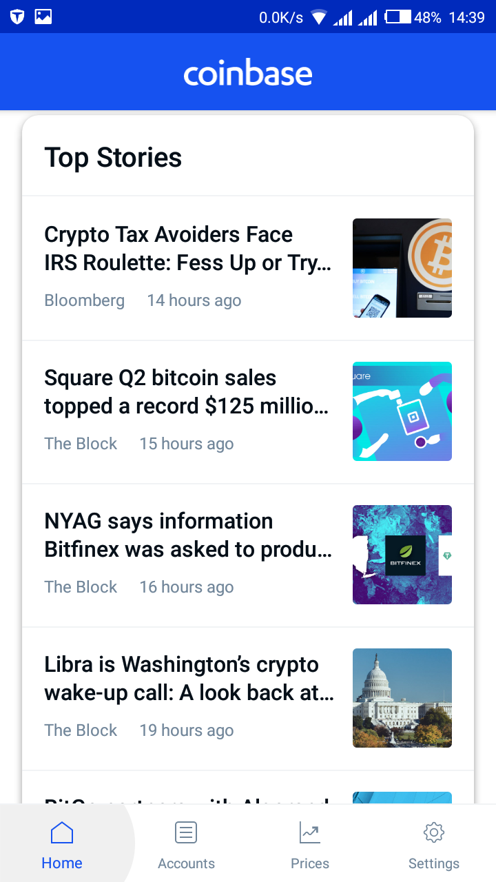 Coinbase Wallet News Feed